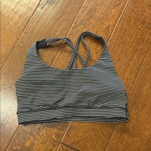 Black and White Striped Lulu bra